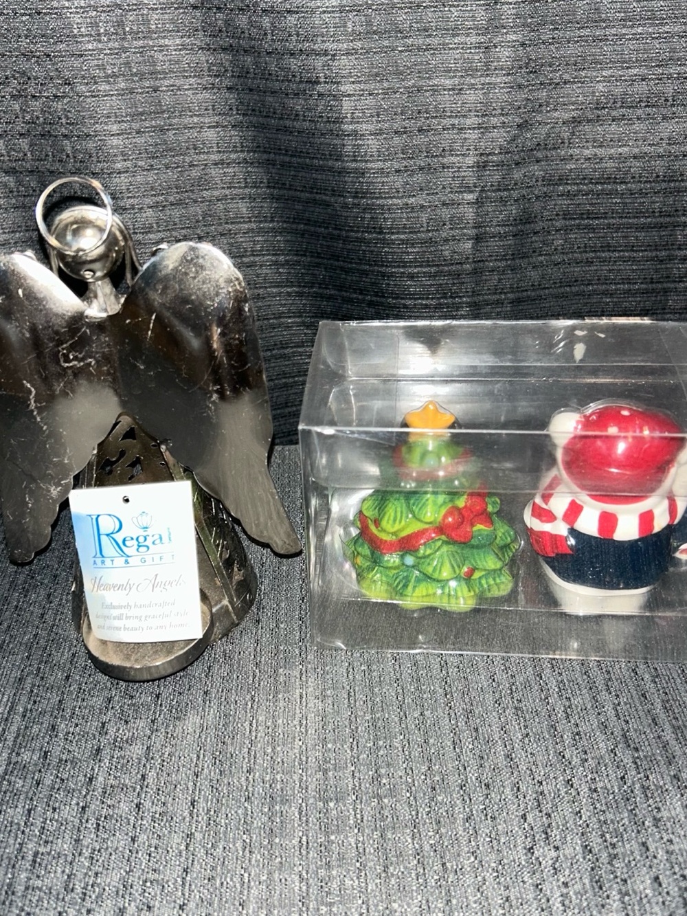 Buy 3 Items 20% Off Regal Metal Silver Angel Figurine Salt & Paper Set  New